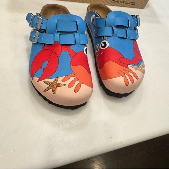 Birkenstock Birki’s Unisex Kids Kay Clogs Colorful Crab NEW Size US 11 EU 29 - Picture 8 of 11